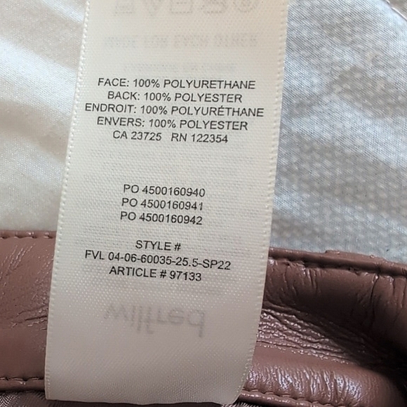 Aritzia Wilfred Womens 6 Melina Cropped Faux Leather Pants Brown City Office - Picture 7 of 8